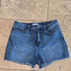 LC Lauren Conrad Blue Jean Shorts Distressed Mid-Thigh